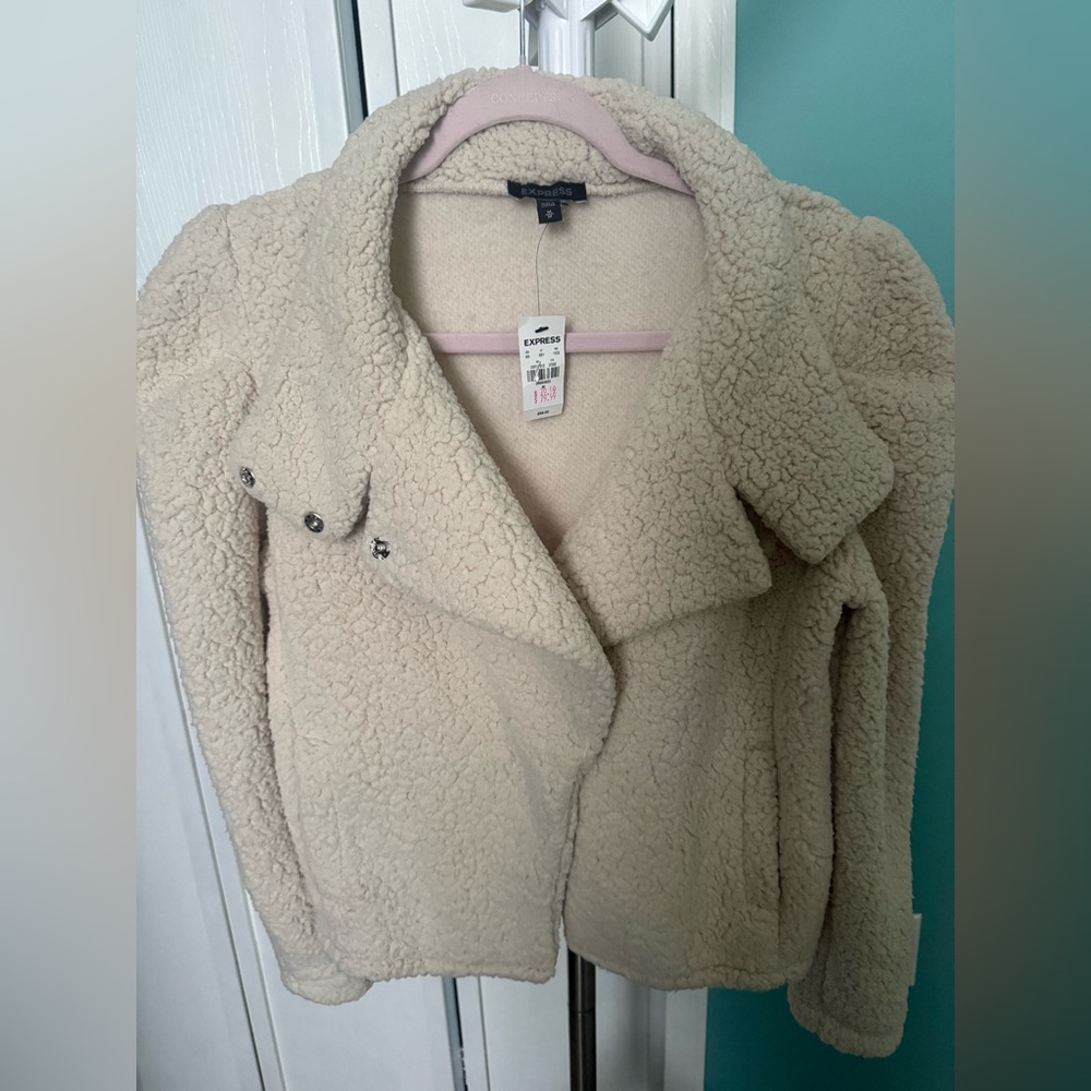 Express Cream Teddy Jacket